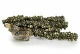 Iridescent Marcasite Stalactite with Barite - Linwood Mine, Iowa #324786-1